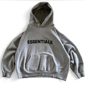 Essentials Charcoal Gray Hoodie for Men